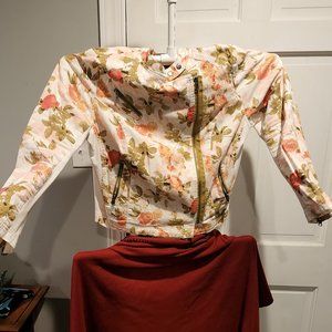 Lane Bryant Moto Flower Jacket sz16